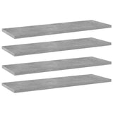 Wandschappen 40X10X1,5 Cm Bewerkt Hout Betongrijs