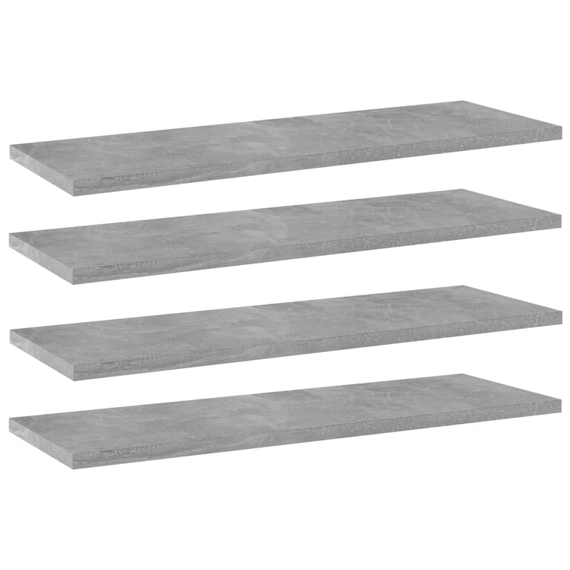 Wandschappen 40X10X1,5 Cm Bewerkt Hout Betongrijs