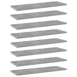 Wandschappen 40X10X1,5 Cm Bewerkt Hout Betongrijs