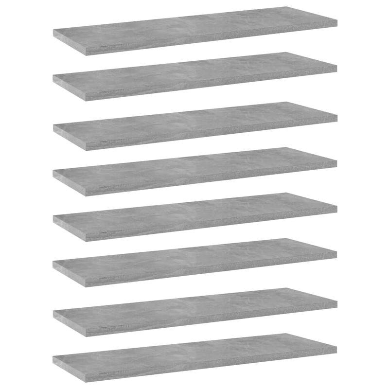 Wandschappen 40X10X1,5 Cm Bewerkt Hout Betongrijs