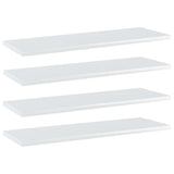 Wandschappen 40X20X1,5 Cm Bewerkt Hout Hoogglans Wit
