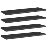 Wandschappen 40X50X1,5 Cm Bewerkt Hout Hoogglans Zwart