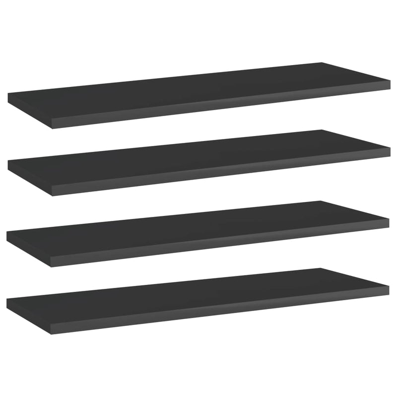 Wandschappen 40X50X1,5 Cm Bewerkt Hout Hoogglans Zwart