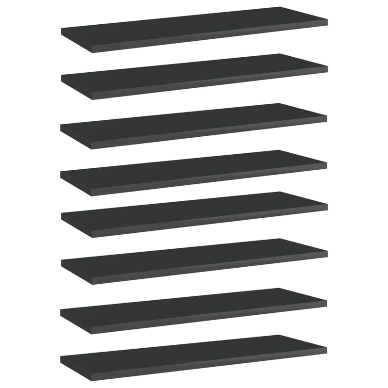 Wandschappen 40X50X1,5 Cm Bewerkt Hout Hoogglans Zwart