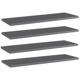 Wandschappen 40X30X1,5 Cm Bewerkt Hout Hoogglans Grijs