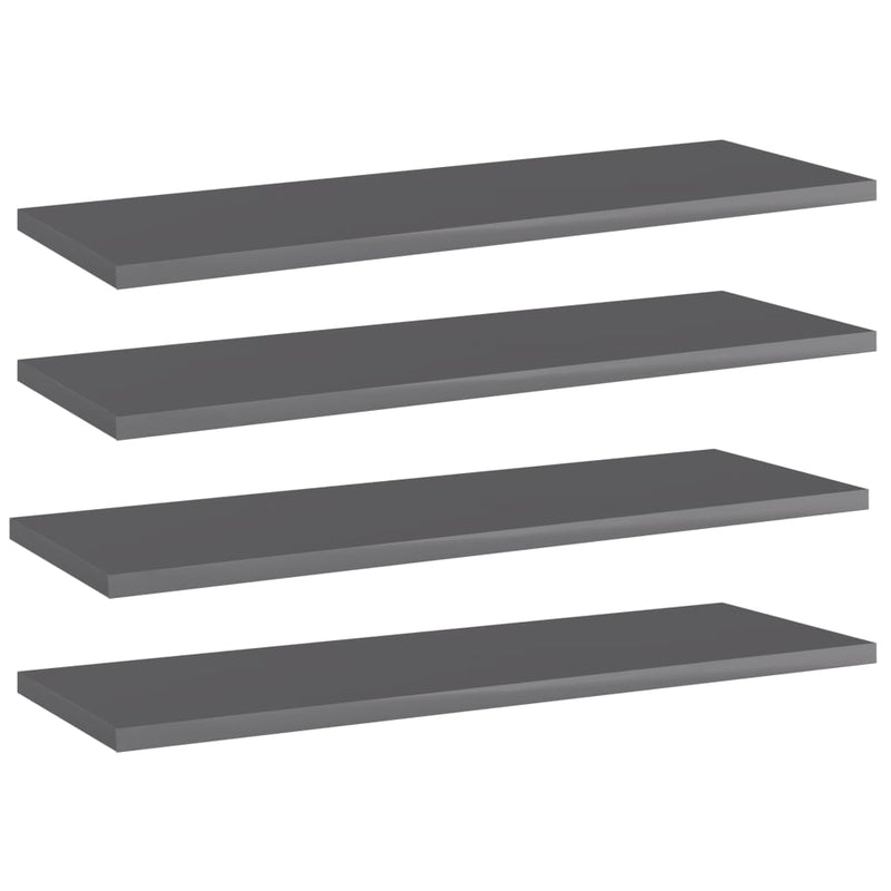 Wandschappen 40X30X1,5 Cm Bewerkt Hout Hoogglans Grijs