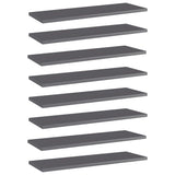 Wandschappen 40X30X1,5 Cm Bewerkt Hout Hoogglans Grijs