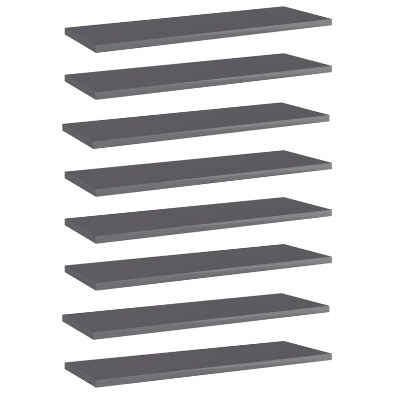 Wandschappen 40X30X1,5 Cm Bewerkt Hout Hoogglans Grijs