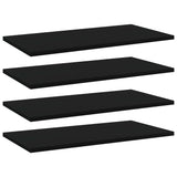 Wandschappen 40X10X1,5 Cm Bewerkt Hout Zwart
