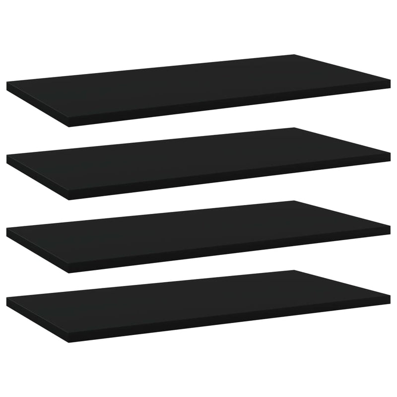 Wandschappen 40X10X1,5 Cm Bewerkt Hout Zwart