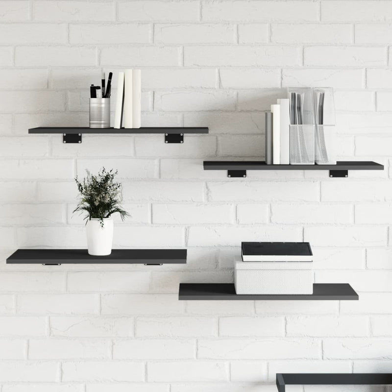Wandschappen 40X50X1,5 Cm Bewerkt Hout Grijs