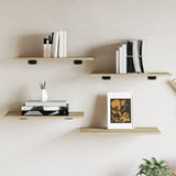 Wandschappen 40X10X1,5 Cm Bewerkt Hout Kleurig Sonoma Eiken