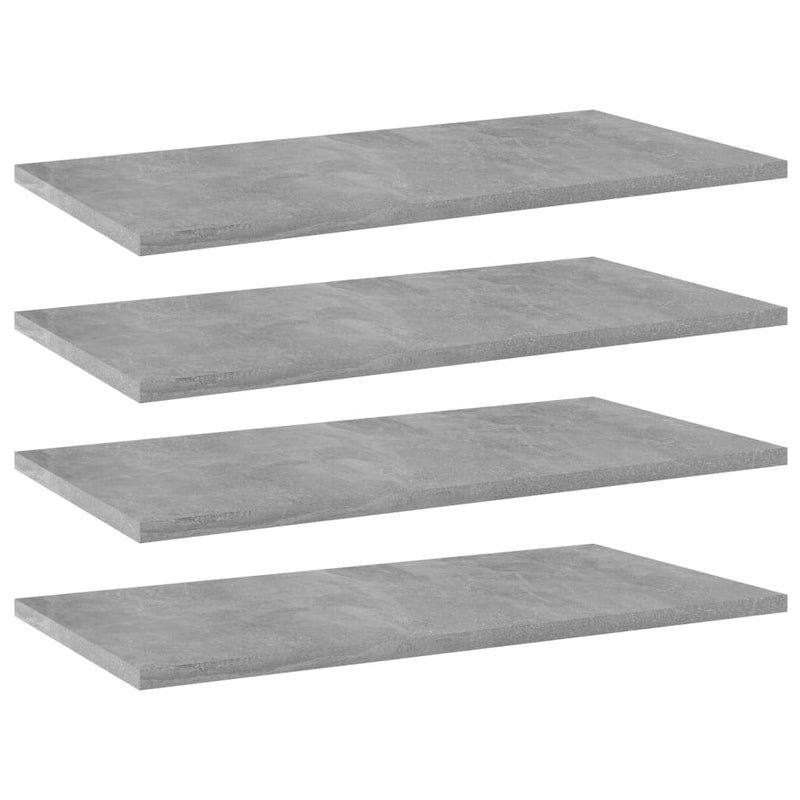 Wandschappen 40X10X1,5 Cm Bewerkt Hout Betongrijs