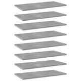 Wandschappen 40X10X1,5 Cm Bewerkt Hout Betongrijs