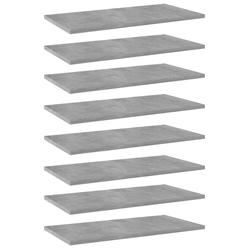 Wandschappen 40X10X1,5 Cm Bewerkt Hout Betongrijs