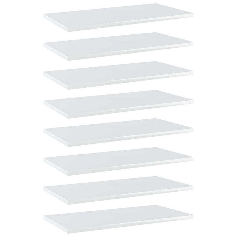 Wandschappen 40X20X1,5 Cm Bewerkt Hout Hoogglans Wit