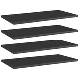 Wandschappen 40X50X1,5 Cm Bewerkt Hout Hoogglans Zwart