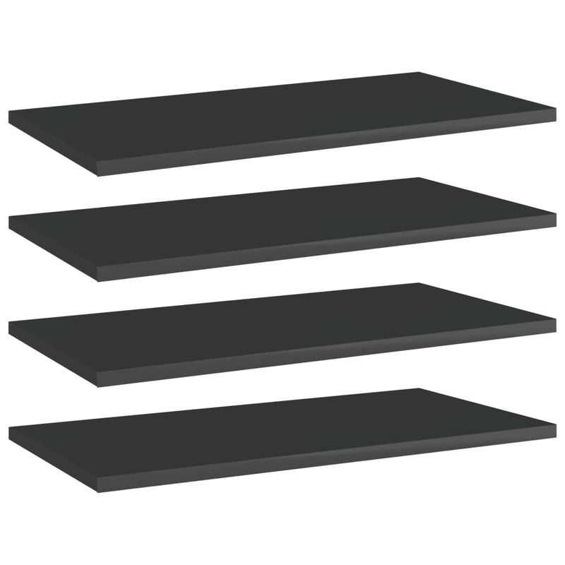 Wandschappen 40X50X1,5 Cm Bewerkt Hout Hoogglans Zwart