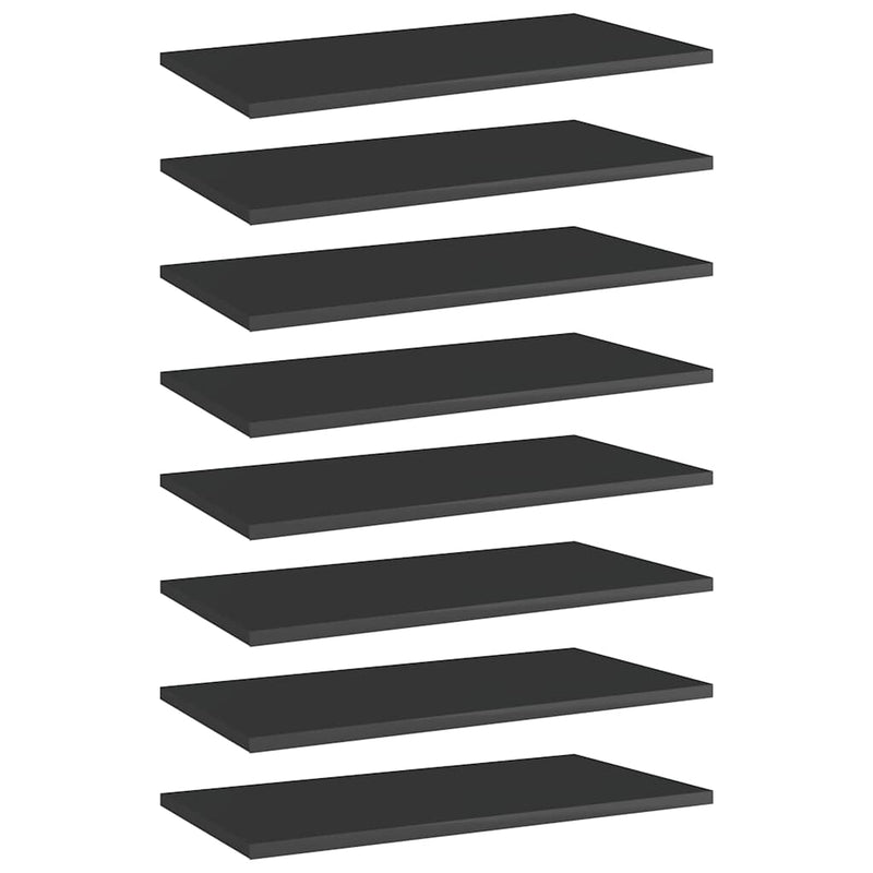 Wandschappen 40X50X1,5 Cm Bewerkt Hout Hoogglans Zwart