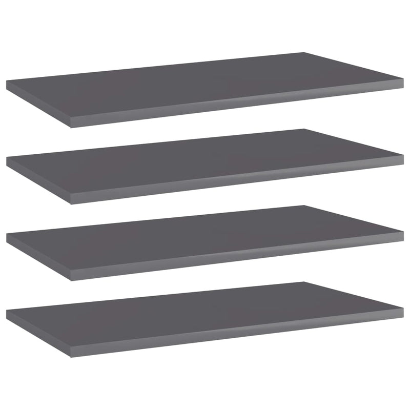 Wandschappen 40X30X1,5 Cm Bewerkt Hout Hoogglans Grijs