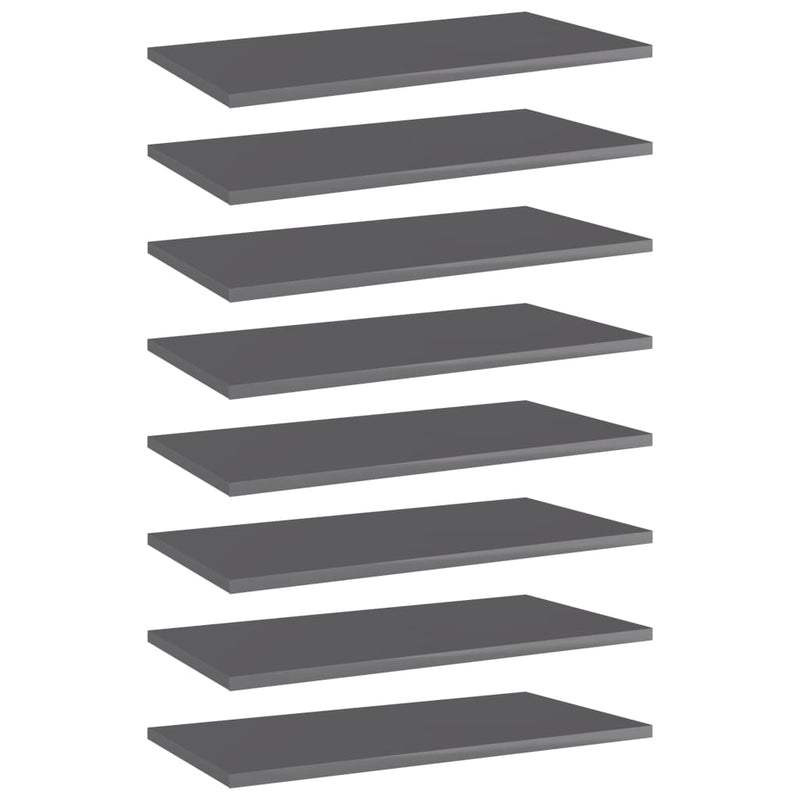 Wandschappen 40X30X1,5 Cm Bewerkt Hout Hoogglans Grijs
