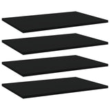 Wandschappen 40X10X1,5 Cm Bewerkt Hout Zwart