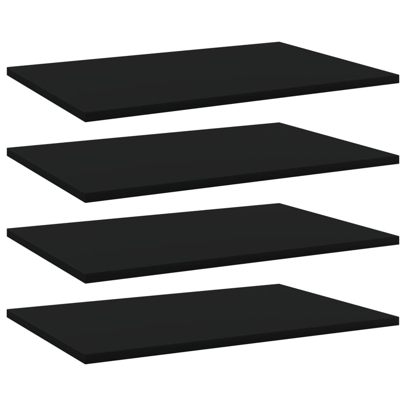 Wandschappen 40X10X1,5 Cm Bewerkt Hout Zwart