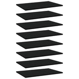 Wandschappen 40X10X1,5 Cm Bewerkt Hout Zwart