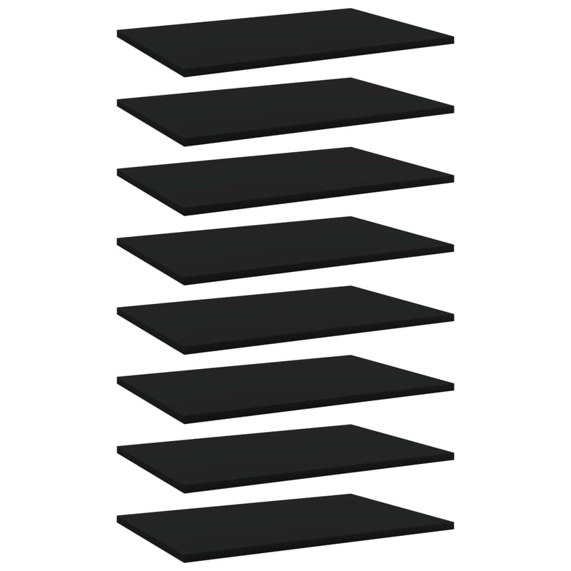 Wandschappen 40X10X1,5 Cm Bewerkt Hout Zwart