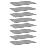 Wandschappen 40X10X1,5 Cm Bewerkt Hout Betongrijs