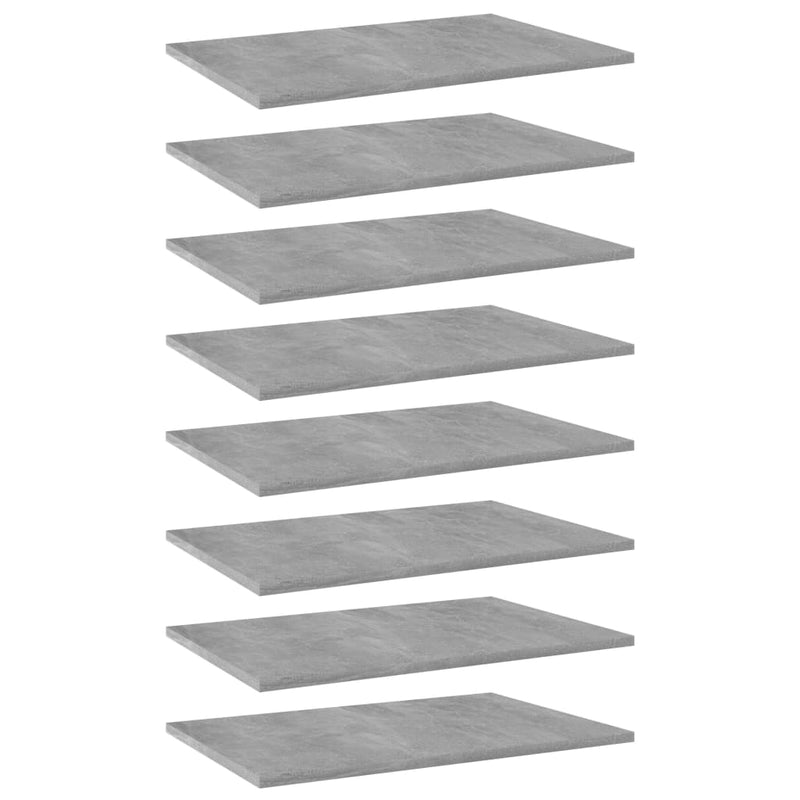 Wandschappen 40X10X1,5 Cm Bewerkt Hout Betongrijs