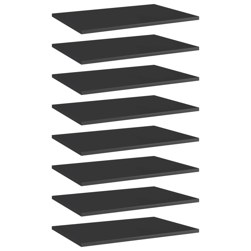 Wandschappen 40X50X1,5 Cm Bewerkt Hout Hoogglans Zwart