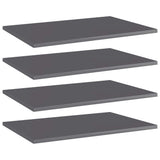 Wandschappen 40X30X1,5 Cm Bewerkt Hout Hoogglans Grijs