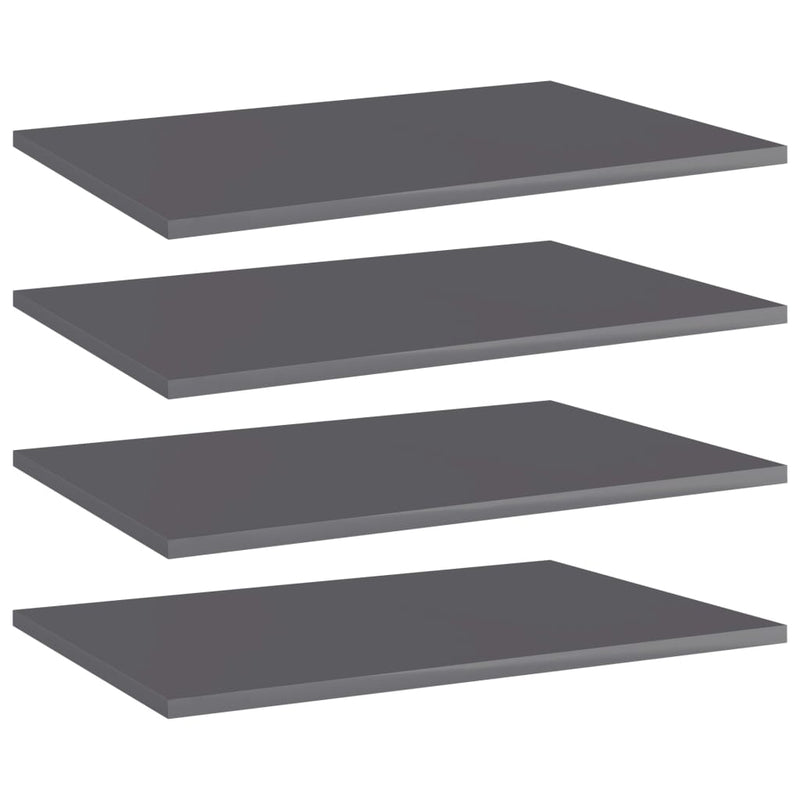Wandschappen 40X30X1,5 Cm Bewerkt Hout Hoogglans Grijs