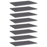 Wandschappen 40X30X1,5 Cm Bewerkt Hout Hoogglans Grijs
