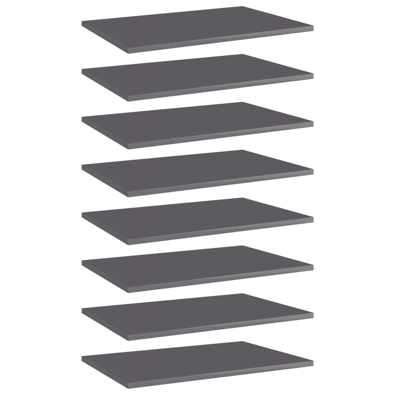 Wandschappen 40X30X1,5 Cm Bewerkt Hout Hoogglans Grijs