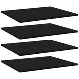 Wandschappen 40X10X1,5 Cm Bewerkt Hout Zwart