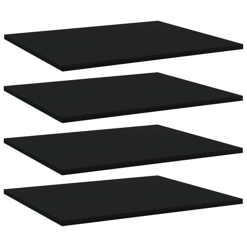 Wandschappen 40X10X1,5 Cm Bewerkt Hout Zwart