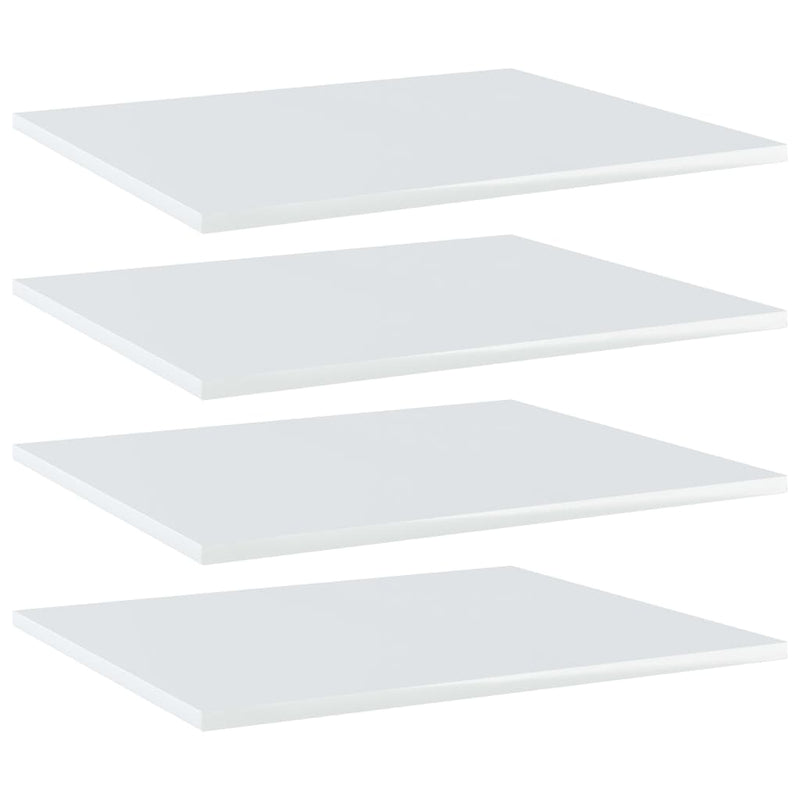 Wandschappen 40X20X1,5 Cm Bewerkt Hout Hoogglans Wit