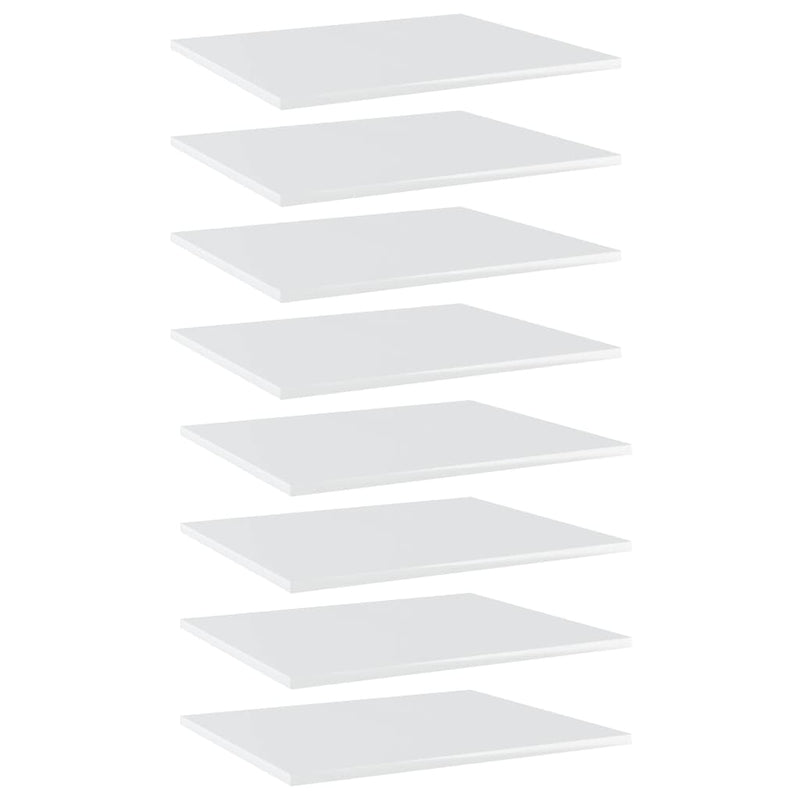 Wandschappen 40X20X1,5 Cm Bewerkt Hout Hoogglans Wit