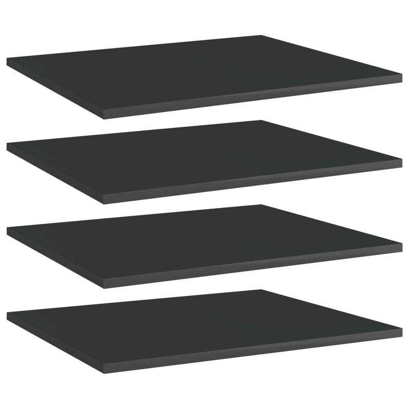 Wandschappen 40X50X1,5 Cm Bewerkt Hout Hoogglans Zwart