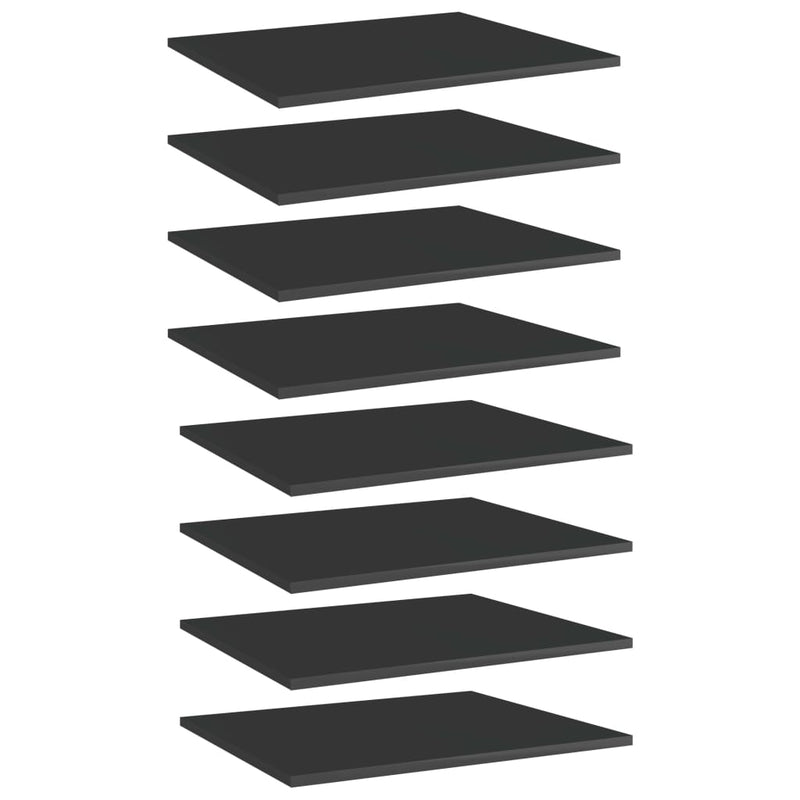 Wandschappen 40X50X1,5 Cm Bewerkt Hout Hoogglans Zwart