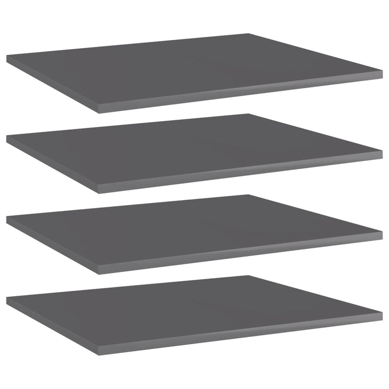 Wandschappen 40X30X1,5 Cm Bewerkt Hout Hoogglans Grijs