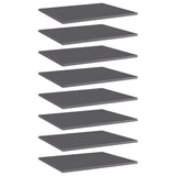 Wandschappen 40X30X1,5 Cm Bewerkt Hout Hoogglans Grijs