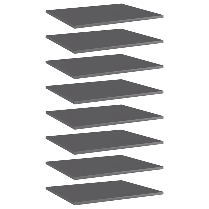 Wandschappen 40X30X1,5 Cm Bewerkt Hout Hoogglans Grijs