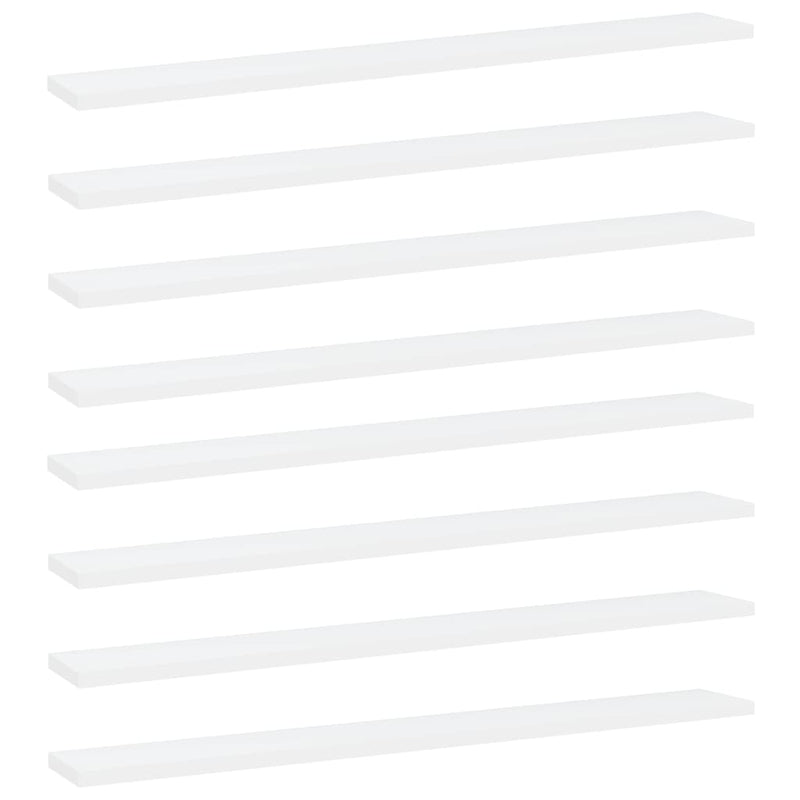 Wandschappen 40X10X1,5 Cm Bewerkt Hout Wit