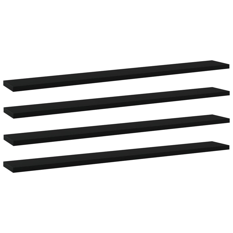 Wandschappen 40X10X1,5 Cm Bewerkt Hout Zwart