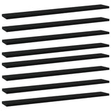 Wandschappen 40X10X1,5 Cm Bewerkt Hout Zwart