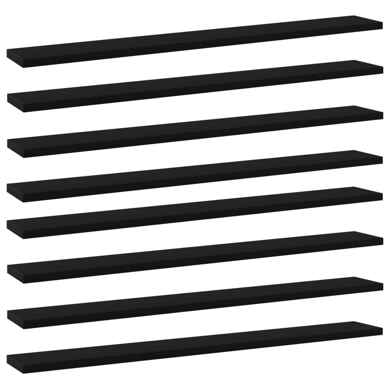 Wandschappen 40X10X1,5 Cm Bewerkt Hout Zwart