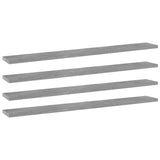 Wandschappen 40X10X1,5 Cm Bewerkt Hout Betongrijs
